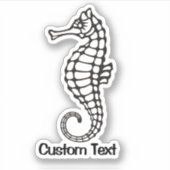 Sticker Seahorse Black (Devant)