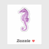 Sticker Seahorse rose (Feuille)