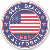 Sticker Seal Beach California, Seal Beach (Devant)