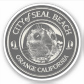 STICKER SEAL BEACH - ORANGE CALIFORNIE (Devant)