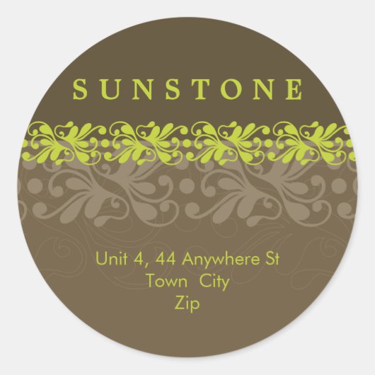 STICKER SEAL :: Gevormde zonnesteen 1 (Voorkant)