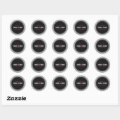 STICKER SEAL moderne simple argent parties scintil (Feuille)