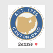 Sticker Seal of Canton, Ohio, USA (Feuille)