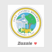Sticker Seal of Citrus Heights, California, USA (Feuille)