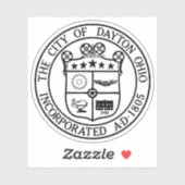 Sticker Seal of Dayton, Ohio, USA (Feuille)