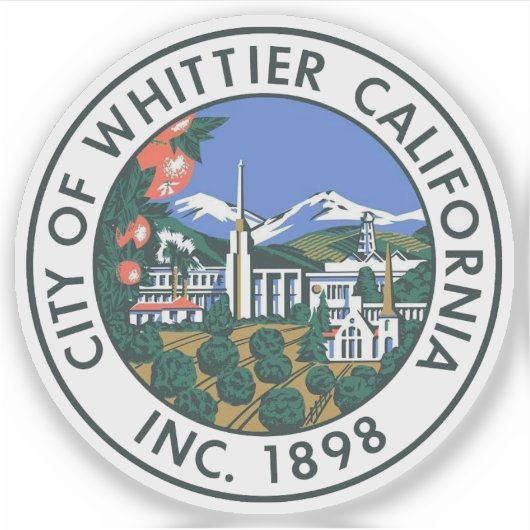 Sticker Seal of Whittier, California, USA (Devant)