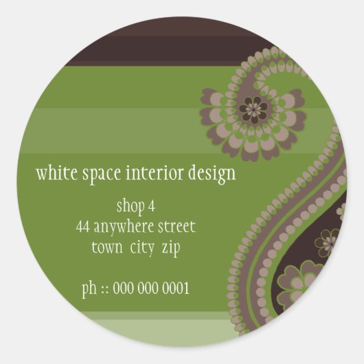 STICKER SEAL :: Paisley 3 (Voorkant)