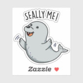Sticker Seally Me Funny Seal Pun (Feuille)