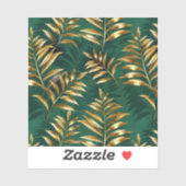 Sticker Seamless pattern with golden ferns (Feuille)