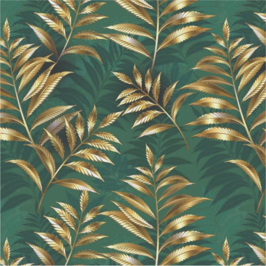 Sticker Seamless pattern with golden ferns (Devant)