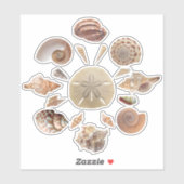 Sticker Seashells Collection Mandala (Feuille)