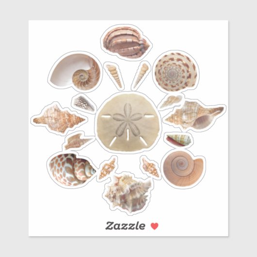 Sticker Seashells Collection Mandala (Feuille)