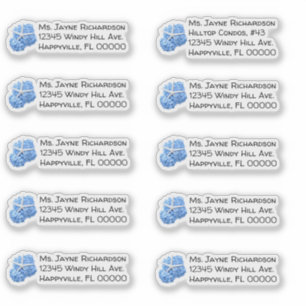 Sticker Seaside Garden Mariage Adresse postale individuell