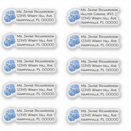 Sticker Seaside Garden Mariage Adresse postale individuell (Devant)