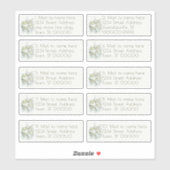 Sticker Seaside Garden Wedding Mail Adresses individuelles (Feuille)