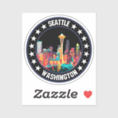 Sticker Seattle (Feuille)