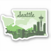 Sticker Seattle Green (Devant)
