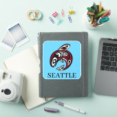 Sticker Seattle Native American Haida Orca Killer Whale (Couverture iPad)