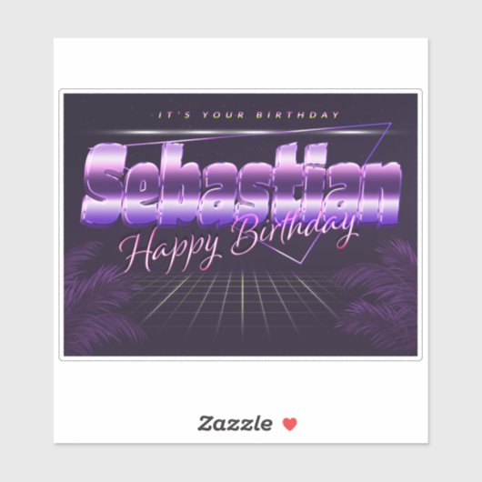 Sticker Sebastian Nom Prénom (Feuille)