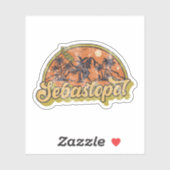 Sticker Sebastopol, Californie (Feuille)