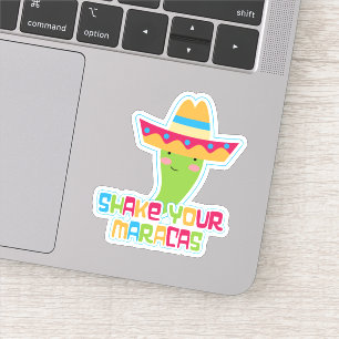 Sticker Secouer votre Maracas Mexicain Poivre Contour