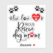 Sticker Secourt de chien Pack 2 Quatre individus (Feuille)