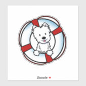 Sticker Secourt KiniArt Westie (Feuille)