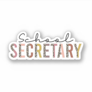 Sticker Secrétaire de l'école Cadeau, Secrétaire Jour de l