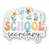 Sticker Secrétaire d'école super adjointe administrative (Devant)