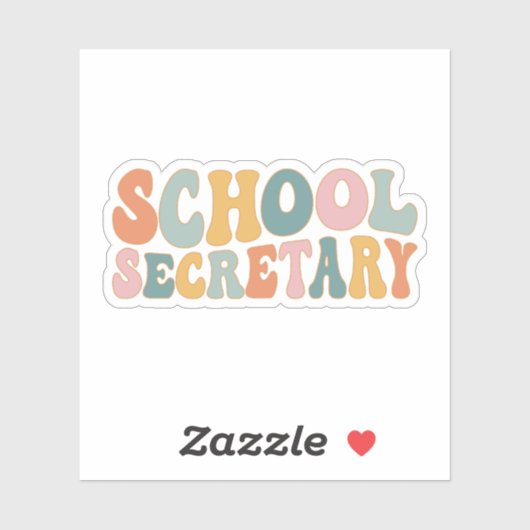 Sticker Secrétaire d'école super adjointe administrative (Feuille)