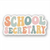 Sticker Secrétaire d'école super adjointe administrative (Devant)
