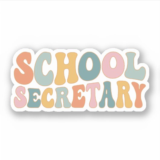 Sticker Secrétaire d'école super adjointe administrative (Devant)