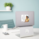 Sticker Secrets en sécurité avec moi Sarcastique Retro fem (Ordinateur portable sur le bureau)