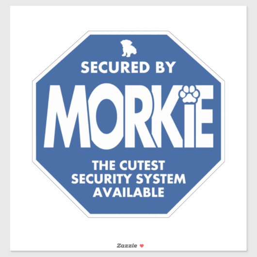 Sticker Sécurisé par Morkie (Feuille)