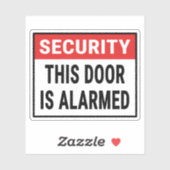 Sticker Sécurité Cette Porte Est Alarmée (Feuille)