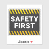 Sticker Sécurité d'abord (Feuille)