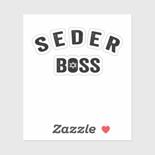 Sticker Seder de Pâque Boss Mes règles Cadeau Drôle Juif (Feuille)