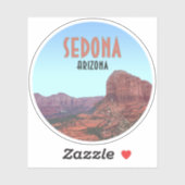 Sticker Sedona Arizona Bell Rock Canyon Vintage (Feuille)