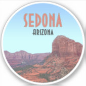 Sticker Sedona Arizona Bell Rock Canyon Vintage (Devant)