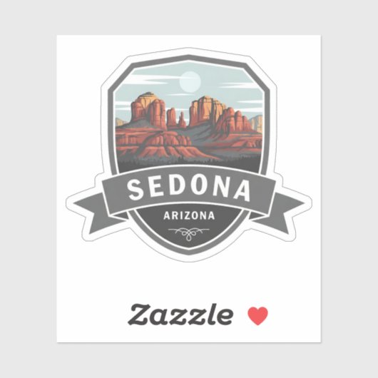 Sticker Sedona Arizona Travel Red Rocks (Feuille)