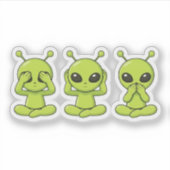 Sticker See, Hear, Speak No Evil (Devant)