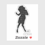 Sticker Seinfeld | Elaine Danse Silhouette (Feuille)