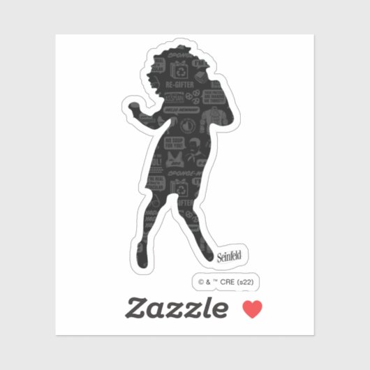 Sticker Seinfeld | Elaine Danse Silhouette (Feuille)