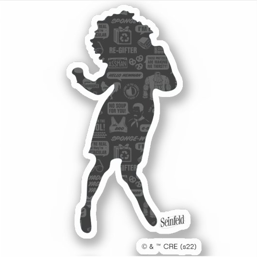 Sticker Seinfeld | Elaine Danse Silhouette (Devant)