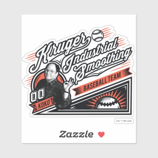 Sticker Seinfeld | Équipe industrielle de baseball de Krug (Feuille)
