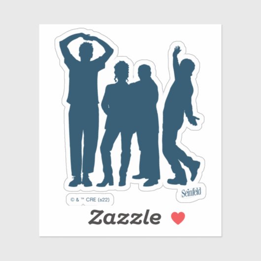 Sticker Seinfeld | Graphique de silhouette de groupe (Feuille)