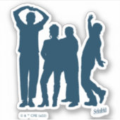 Sticker Seinfeld | Graphique de silhouette de groupe (Devant)