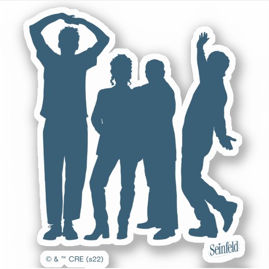 Sticker Seinfeld | Graphique de silhouette de groupe (Devant)