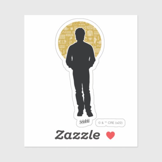 Sticker Seinfeld | Jerry Seinfeld Silhouette (Feuille)