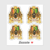 Sticker Selassie Rasta Crest (Feuille)